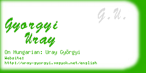 gyorgyi uray business card